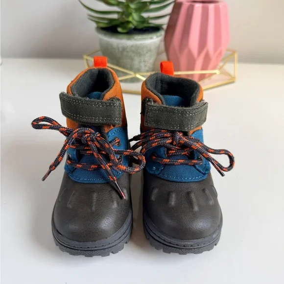 Carter's Kids' Orange and Blue Rain Boots - Picture 3 of 10